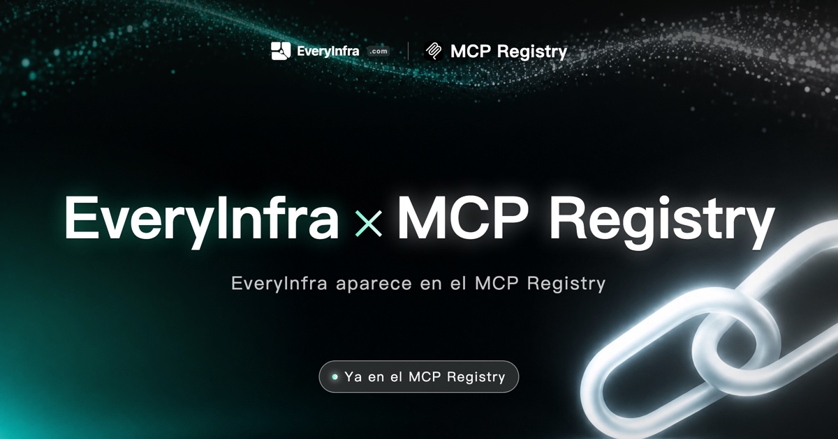 Tarjeta conjunta: EveryInfra × MCP Registry, Ya en el MCP Registry